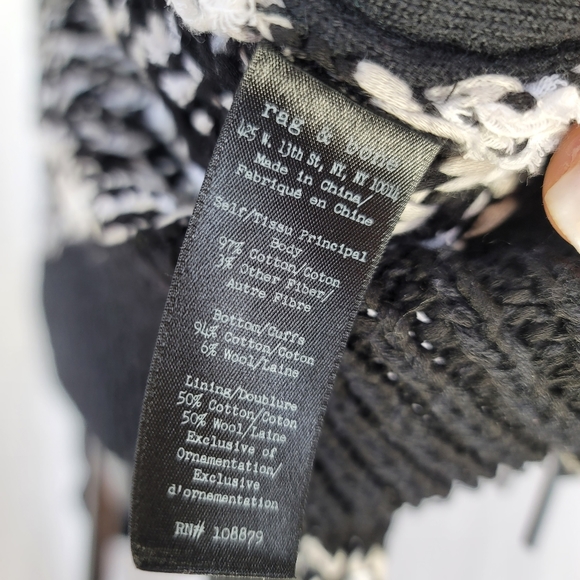 Rag & Bone Viola Chunky Knit Sweater Jacket Size Small - Picture 5 of 9
